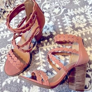 Lucky Brand strapped block heels